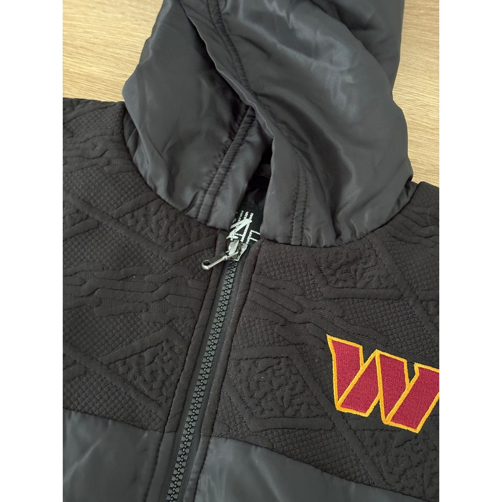 NWT Women's G-III 4Her Washington Commanders Hooded Jacket - Medium - Black - Picture 2 of 6